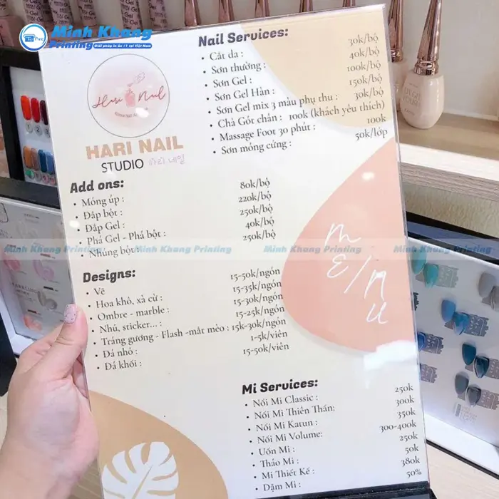 99+ Mẫu Menu Tiệm Nail Đẹp, Thu Hút Khách & Chuyên Nghiệp - Công Ty Minh  Khang - Chuyên In Bao Bì, Ấn Phẩm Giấy Uy Tín Tại HCM