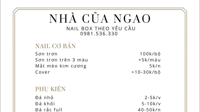 B36b. Thiết kế bảng giá Nail box bằng Canva