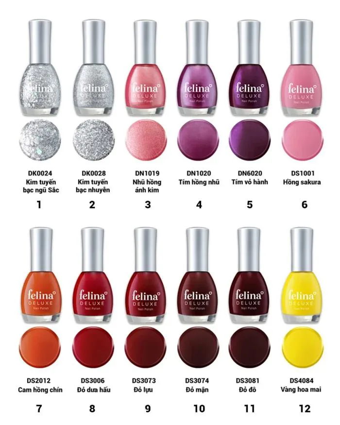 Tổng hợp các bảng màu nail của những thương hiệu hot nhất hiện nay