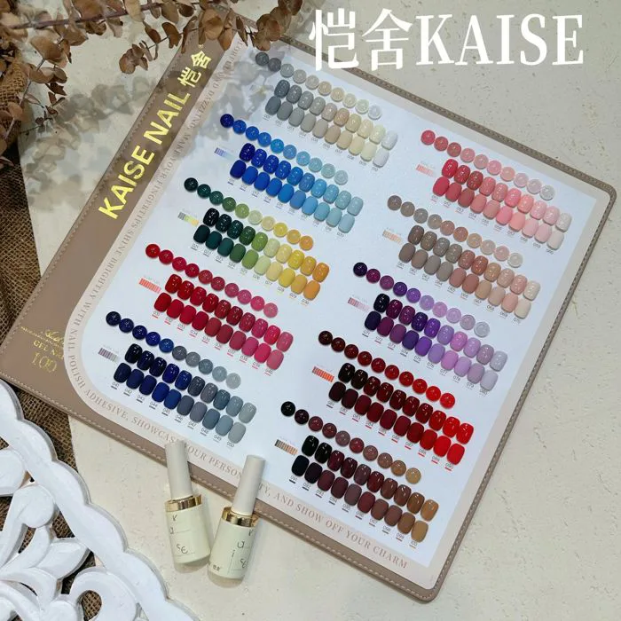 Bộ sơn móng tay cao cấp 100 màu Qiuyu màu trơn Shexia Kaise Morandi dành  cho tiệm nail - Kaise 100 màu Qiuyu màu trơn + bảng màu thành phẩm - Ceva  Nails Supply