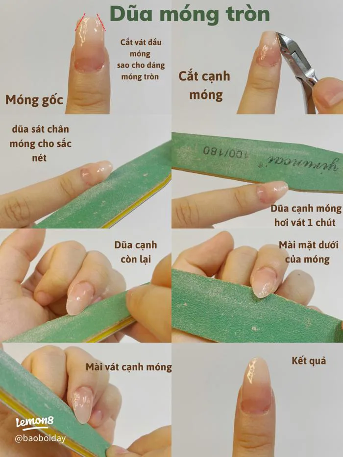 Cách dũa móng tay đúng cách tại nhà: chuẩn form tròn nhọn & móng vuông