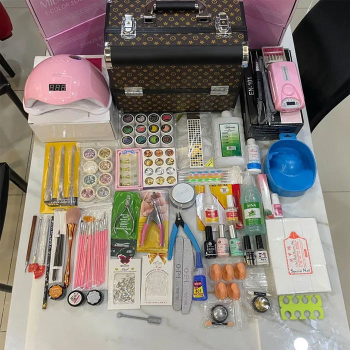 GIÁ RẺ TOP BÁN CHẠY ĐƯỢC YÊU THÍCH] Cốp đồ nail đầy đủ ,Trọn bộ dụng cụ làm  nail ,Cốp đồ nail cơ bản gồm những gì giá bao nhiêu - MUA