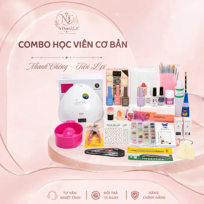 Bộ dụng cụ làm nail cơ bản dành cho học viên (35 món) - Combo nail học viên cơ  bản NThảoNail | Shopee Việt Nam