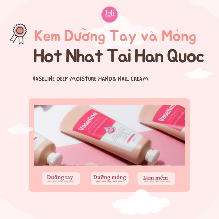 Kem Dưỡng Da Tay & Móng Vaseline Deep Moisture Hand & Nail Cream 60mlKem Dưỡng Da Tay & Móng Vaseline Deep Moisture Hand & Nail Cream 60ml – JOLI COSMETIC Kem Dưỡng Da Tay & Móng Vaseline Deep Moisture Hand & Nail Cream 60mlKem Dưỡng Da Tay & Móng Vaseline Deep Moisture Hand & Nail Cream 60ml – JOLI COSMETIC