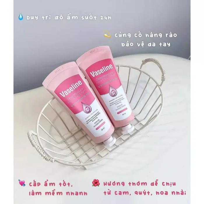 Kem dưỡng tay và móng Vaseline Deep Moisture Hand & Nail Cream 60ml Kissme Cosmetics Kem dưỡng tay và móng Vaseline Deep Moisture Hand & Nail Cream 60ml Kissme Cosmetics