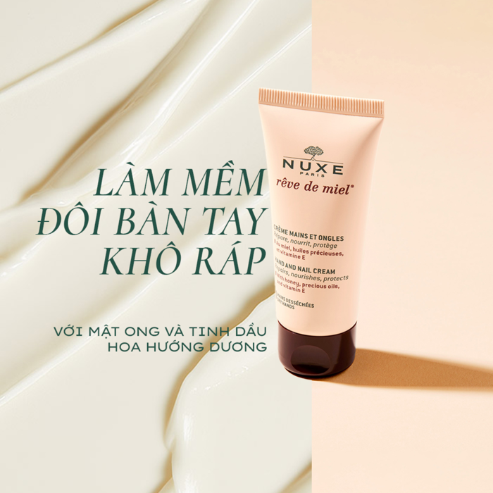 Kem Dưỡng Da Tay Và Móng Không Nhờn Rít Nuxe Reve De Miel Hand and Nail Cream 50mlKem Dưỡng Da Tay Và Móng Nuxe Reve De Miel Hand and Nail Cream 50ml – Kem Dưỡng Da Tay Và Móng Không Nhờn Rít Nuxe Reve De Miel Hand and Nail Cream 50mlKem Dưỡng Da Tay Và Móng Nuxe Reve De Miel Hand and Nail Cream 50ml –