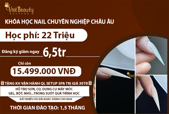 Khóa học làm nail theo phong cách Châu Âu | VIETBEAUTY ACADEMY Khóa học làm nail theo phong cách Châu Âu | VIETBEAUTY ACADEMY