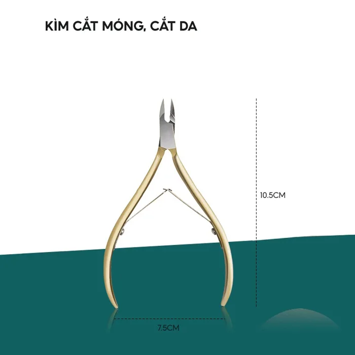 Kìm Cắt Móng Tay Chân, Kìm Cắt Da Nhặt Da Tay Cắt Khóe Thép Không Gỉ Nhỏ  Gọn Có Nắp Đậy, Kiềm Cắt Móng