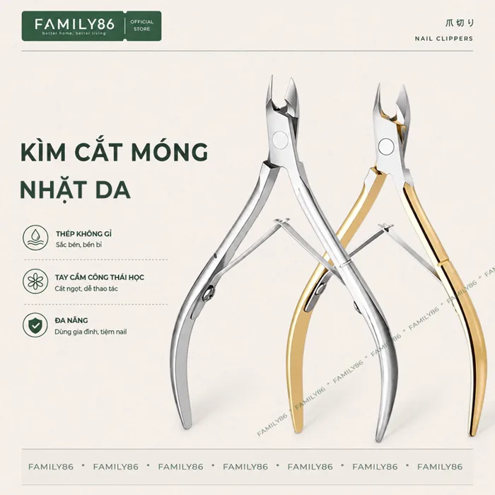 Kìm Cắt Móng Tay Chân, Kìm Cắt Da Nhặt Da Tay Cắt Khóe Thép Không Gỉ Có Nắp  Đậy, Kiềm Cắt Móng