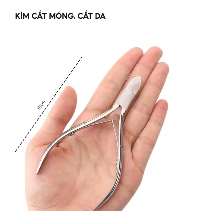 Kìm Cắt Móng Tay Chân, Kìm Cắt Da Nhặt Da Tay Cắt Khóe Thép Không Gỉ Có Nắp  Đậy, Kiềm Cắt Móng