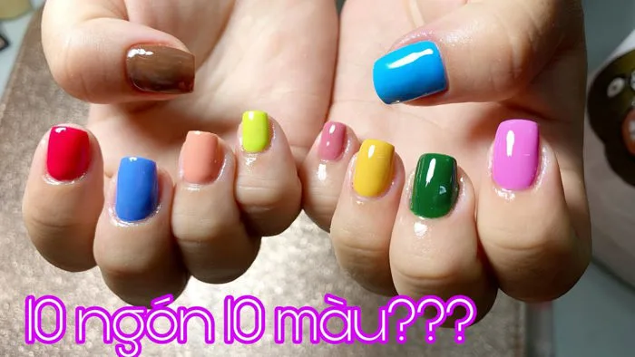 10 NGÓN 10 MÀU SƠN GEL!!!! | Phượng Phạm | Nails