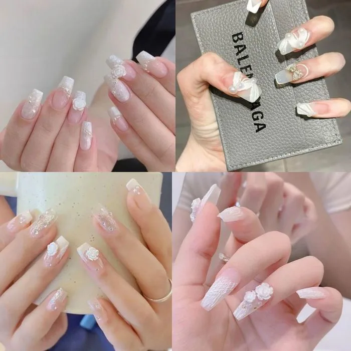Gợi Ý 25 Mẫu Nail Cô Dâu Đẹp Đơn Giản Nhẹ Nhàng