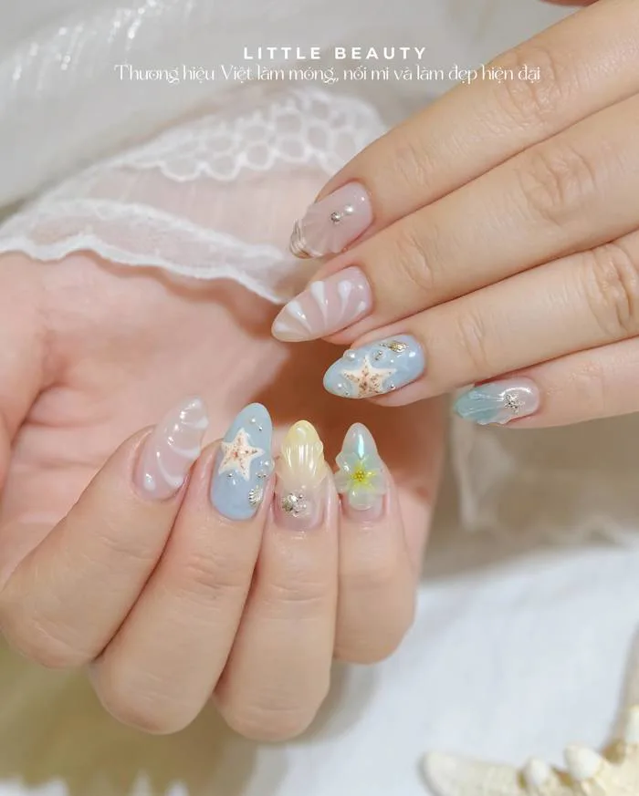4 Mẫu nail tay cho nàng đi biển chơi hè – Little Beauty