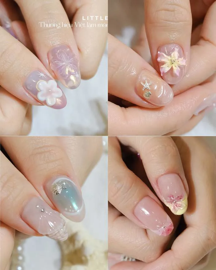 4 Mẫu nail tay cho nàng đi biển chơi hè – Little Beauty