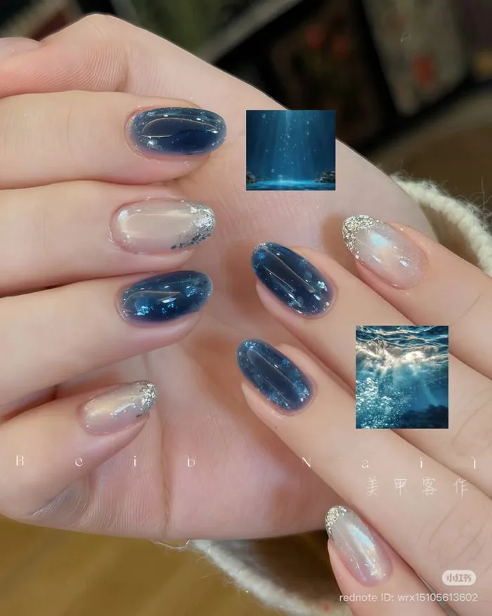 Mẫu Nail Xanh Dương Đi Biển Hot Nhất 2025 Cho Nàng Thêm Nổi Bật - Mỹ phẩm  Hồng Nhung