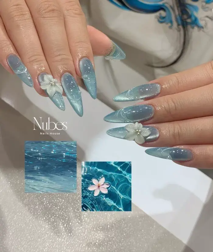 Mẫu Nail Xanh Dương Đi Biển Hot Nhất 2025 Cho Nàng Thêm Nổi Bật - Mỹ phẩm  Hồng Nhung