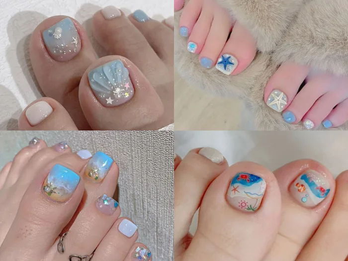 Tổng hợp 10+ mẫu nail chân đi biển siêu xinh cho nàng
