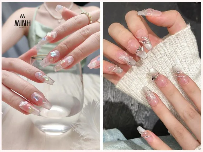 100+ mẫu nail đính đá đẹp đơn giản, sành điệu, thử là mê | Minhshop.vn