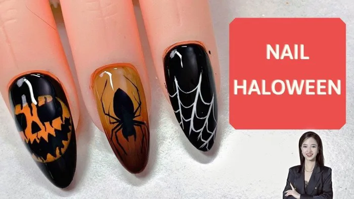 Vẽ nail đẹp halloween đơn giản