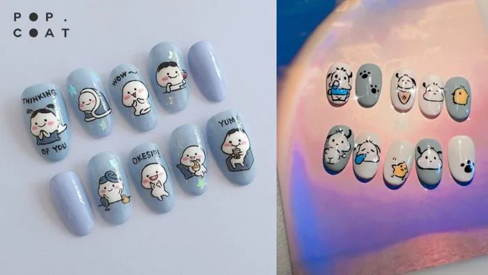 100+ mẫu vẽ nail hoạt hình nghệ thuật đơn giản mà đẹp