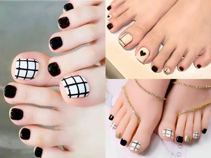 40+ mẫu móng chân kẻ sọc đa dạng, cực sành điệu