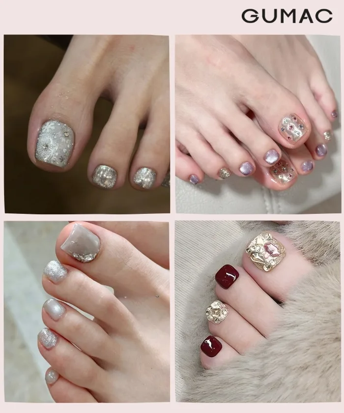 18 Mẫu nail kim tuyến lấp lánh và SIÊU XINH cho cô nàng sang chảnh