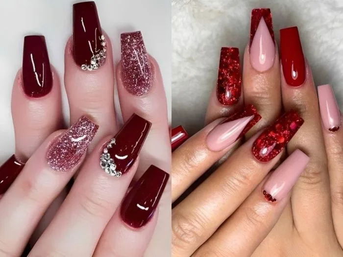 Top 20+ mẫu nail kim tuyến lấp lánh, sang chảnh thời thượng