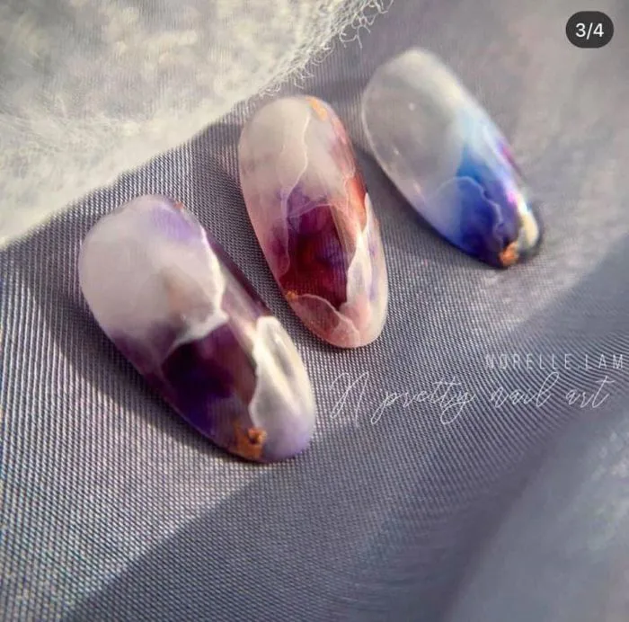 Cồn loang màu trắng sữa Vinimay hàng chính hãng ( mẫu đá loang , cồn loang  nail hot trend ) | Lazada Việt Nam
