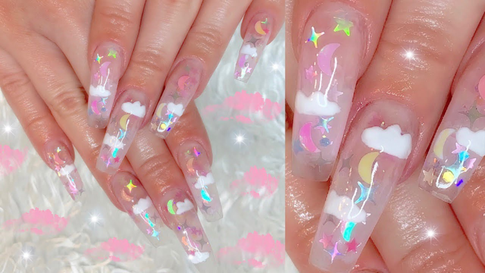 10+ Mẫu nail đám mây đơn giản, xinh xắn cho nàng | TIKI