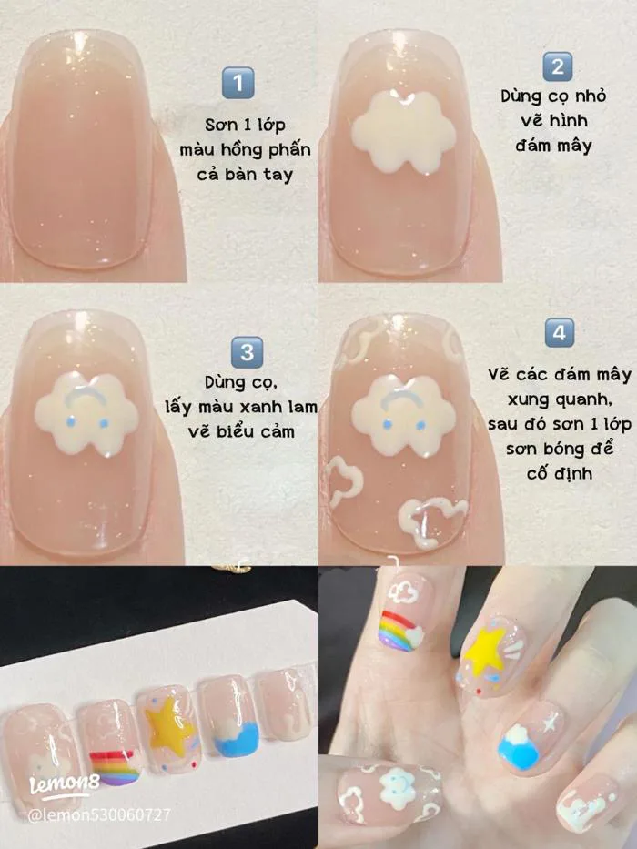 100+ Mẫu Nail Cầu Vồng Đẹp Lung Linh, 7 Sắc Ngọt Ngào Cho Tay Chân