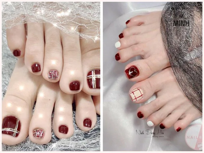 Top 50+ mẫu nail chân màu đỏ tôn da, sang chảnh nhất Tết này | Minhshop.vn
