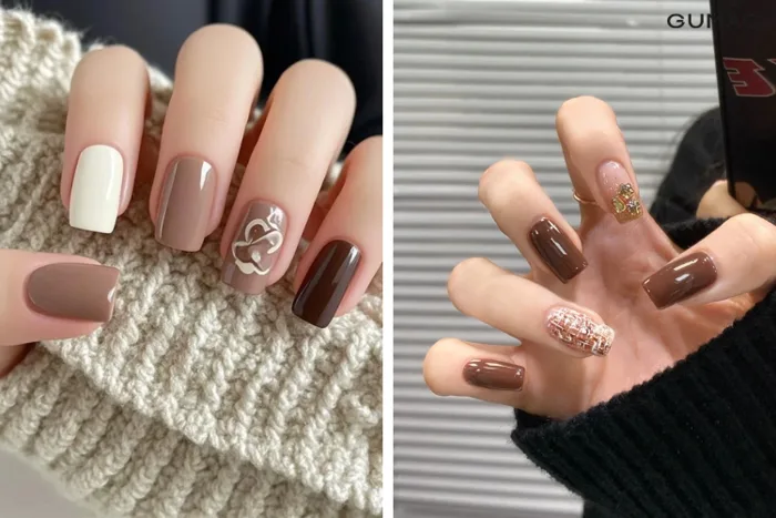 Top mẫu nail màu nâu tây đẹp TINH TẾ và sang chảnh cho chị em