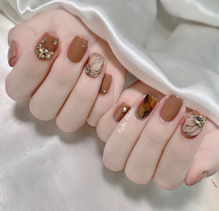 24+ Mẫu Nail Màu Nâu Sữa Đẹp, Sang Chảnh, Tôn Da Cho Các Nàng | TIKI