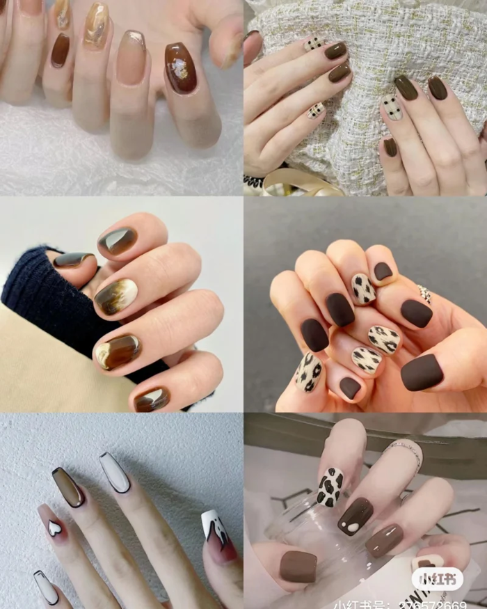 100+ mẫu nail màu nâu tinh tế, sang chảnh khiến nàng không thể rời mắt