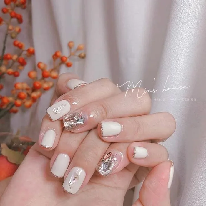 Nail hồng pastel | Móng tay kiểu pháp, Móng tay trắng, Mẫu móng
