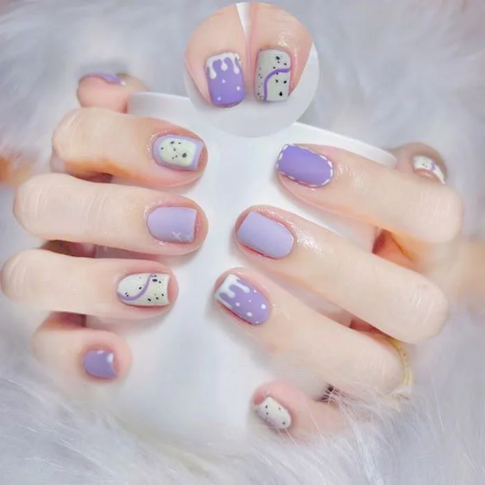 100+ mẫu nail màu tím dễ thương, nhẹ dàng nàng cực yêu