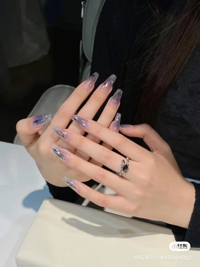 99+ mẫu nail màu tím đẹp, nail màu tím nữ tính HOT TREND