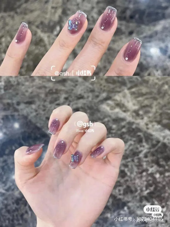 99+ mẫu nail màu tím đẹp, nail màu tím nữ tính HOT TREND