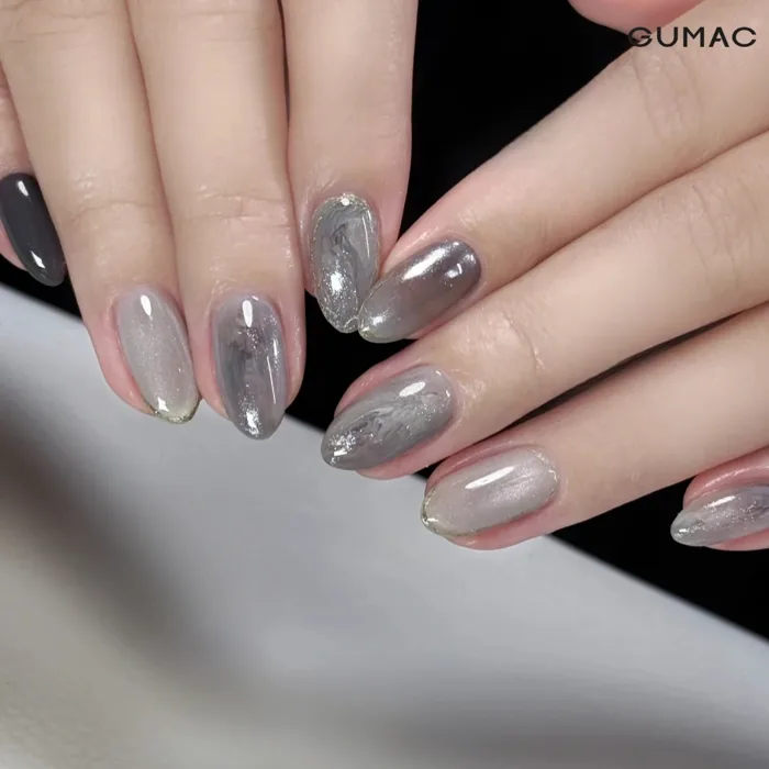 Top những mẫu nail màu xám SANG TRỌNG dẫn đầu xu hướng hiện đại