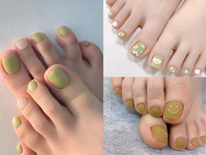 15+ mẫu nail sơn móng chân màu xanh bơ xanh tươi, trendy