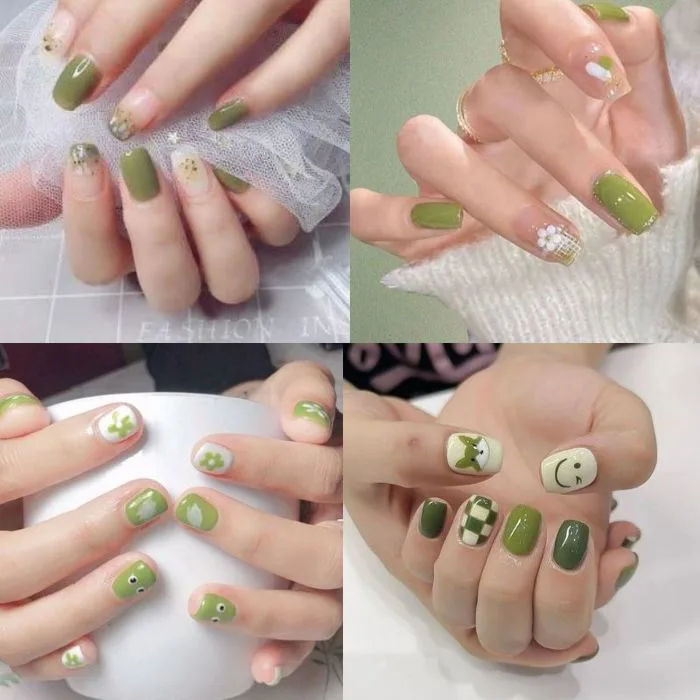 Bỏ Túi Ngay 40+ Mẫu Nail Tay Màu Xanh Lá Tươi Mới, Hiện Đại