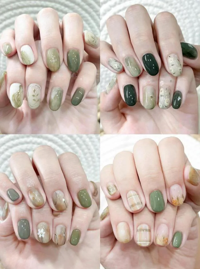 Nail màu xanh lá cây: Gợi ý style mới cho bộ móng của nàng
