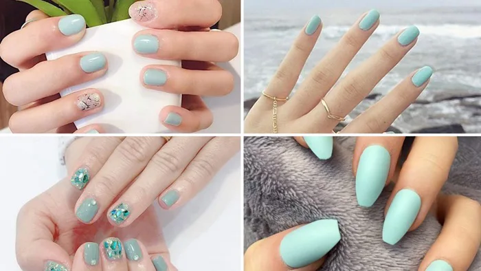Tham khảo 100 kiểu nail màu xanh sành điệu, cuốn hút