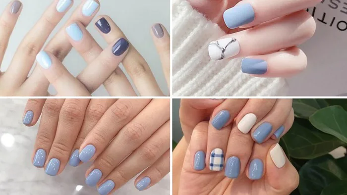 Tham khảo 100 kiểu nail màu xanh sành điệu, cuốn hút