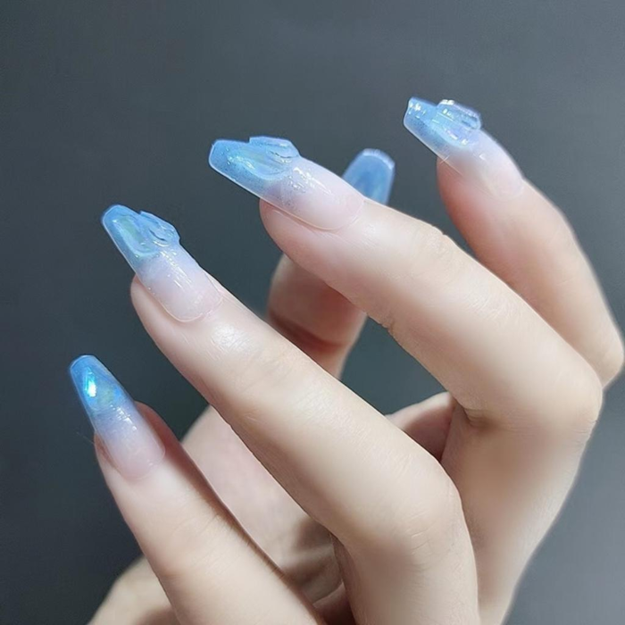 55+ Mẫu Nail Màu Xanh Dương Nhạt, Đẹp, Nhẹ Nhàng | TIKI