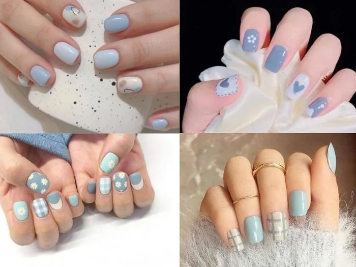 40+ mẫu nail màu xanh độc đáo, đầy sức hút
