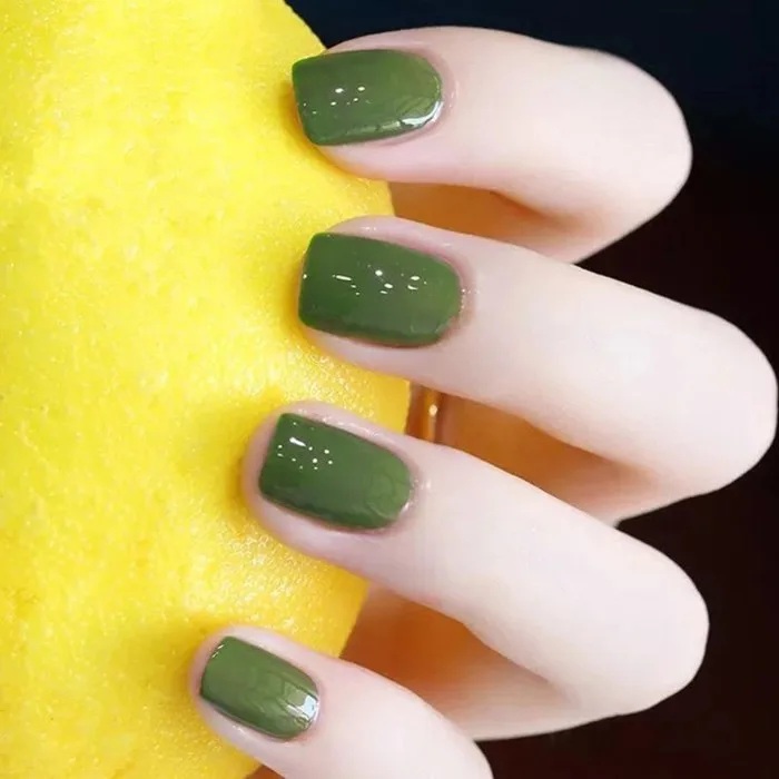 Gợi ý 3+ kiểu nail xanh rêu 