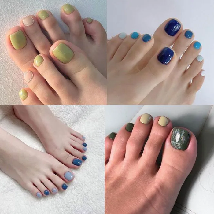 Bật mí 10+ mẫu nail chân màu xanh đẹp mê cho các nàng