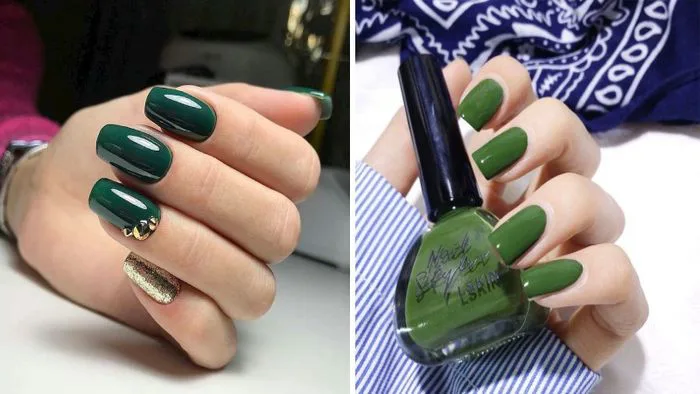 Khám phá 100 mẫu nail xanh rêu thời thượng, đầy cuốn hút