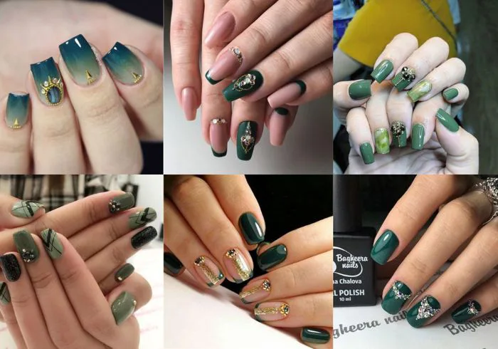 Các mẫu nail màu xanh rêu ấn tượng xu hướng 2024 | TIKI